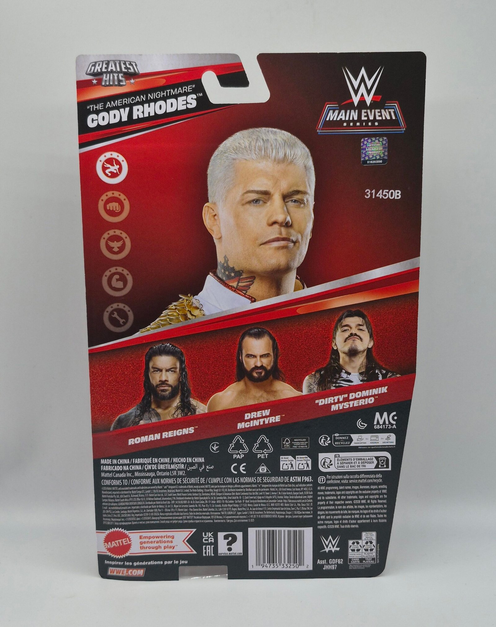 WWE Mattel Main Event Greatest Hits Cody Rhodes - Image 2