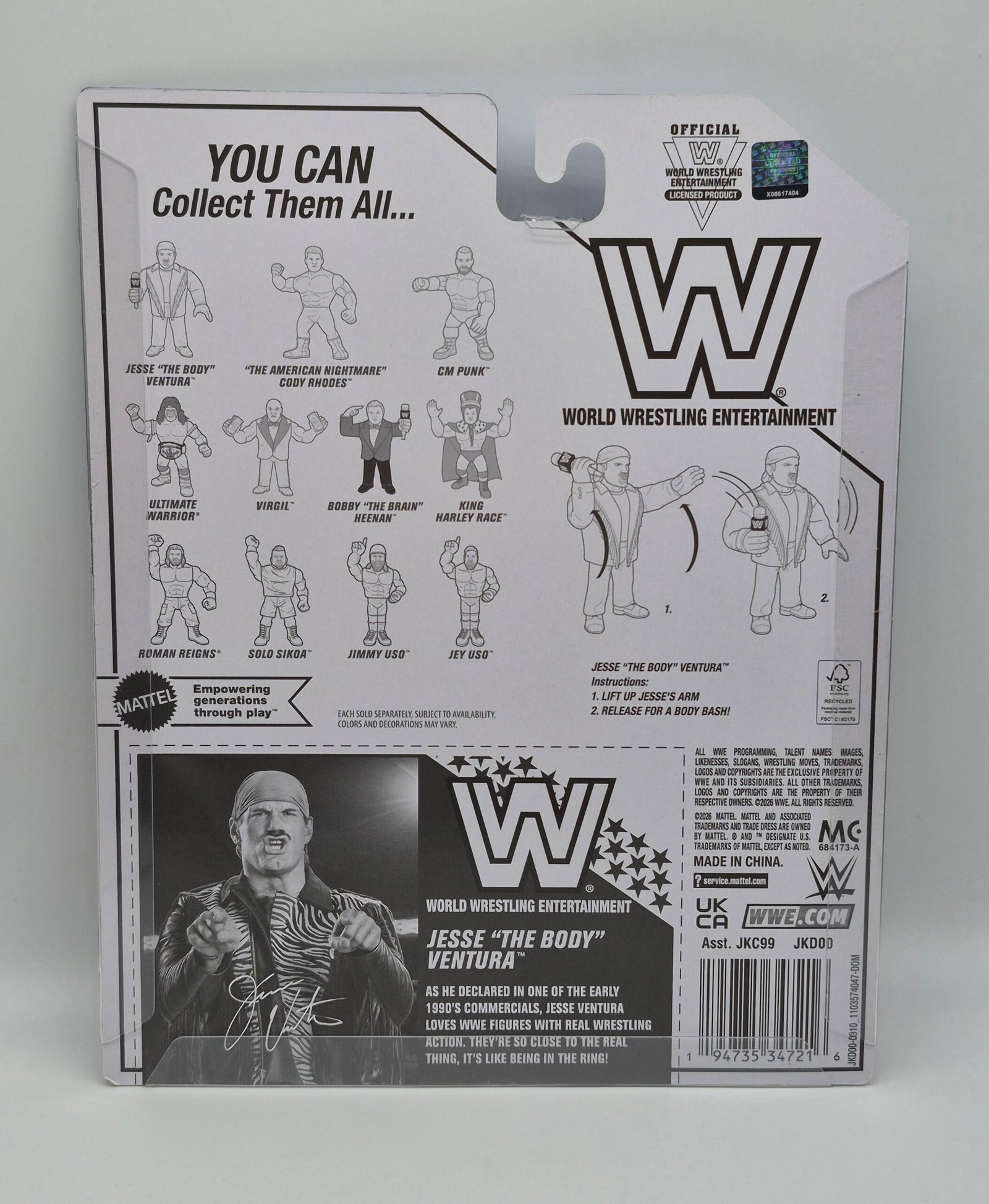 WWE Retro Mattel Exclusive Jesse Ventura - Image 2