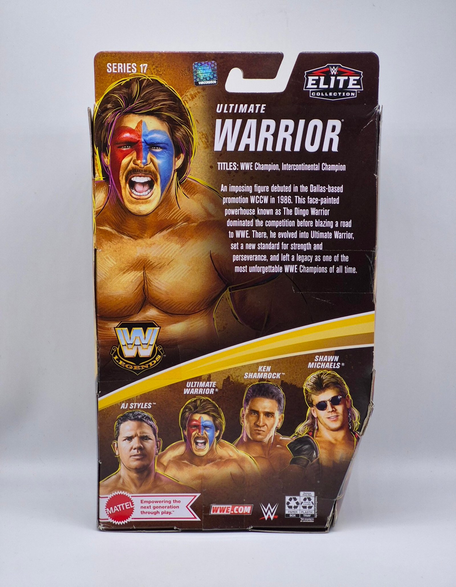 WWE Elite Mattel Legends Series 17 Ultimate Warrior *Damaged* - Image 2